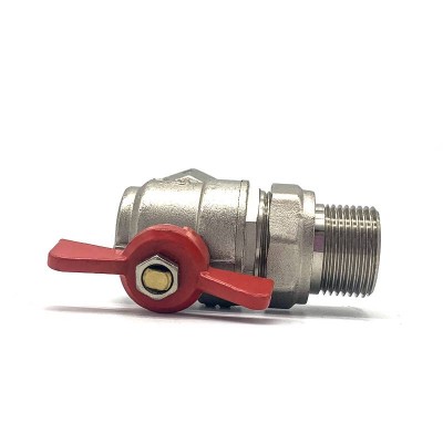 forge brass valve butterfly handle nickel color female thread water pipe system brass ball valve