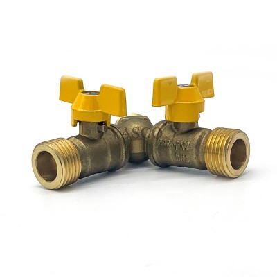 brass Y type gas valve DN15 - DN32 1/2 inch to 1 inch Female and Male thread forge gas system Valve