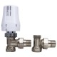 AVONFLOW White thermostatic brass radiator thermostatic angle valve