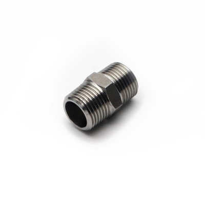 Nickel color stainless steel connector straight union fitting compression tube fitting water system